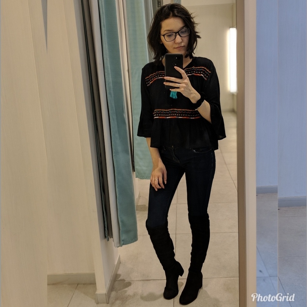 H&m knee high suede boots